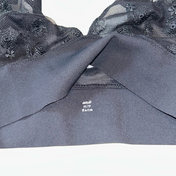 Aerie Sheer Bralette Lace Daisy Black XS NWT - Picture 4 of 5